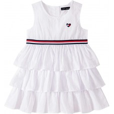 Tommy Hilfiger Vestido Infantil de Babado Branco